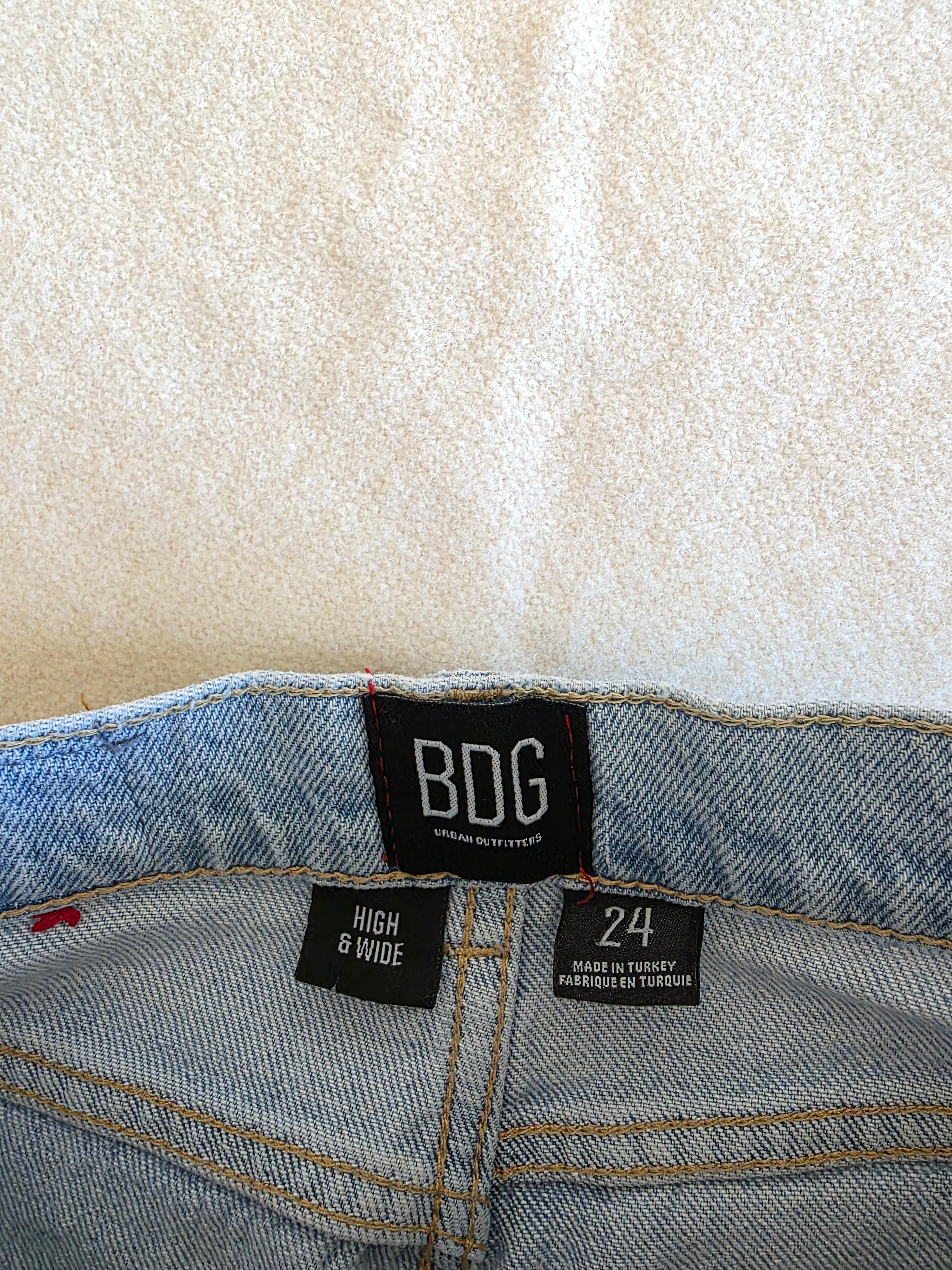 Light Wash Wide Leg Jeans (24)