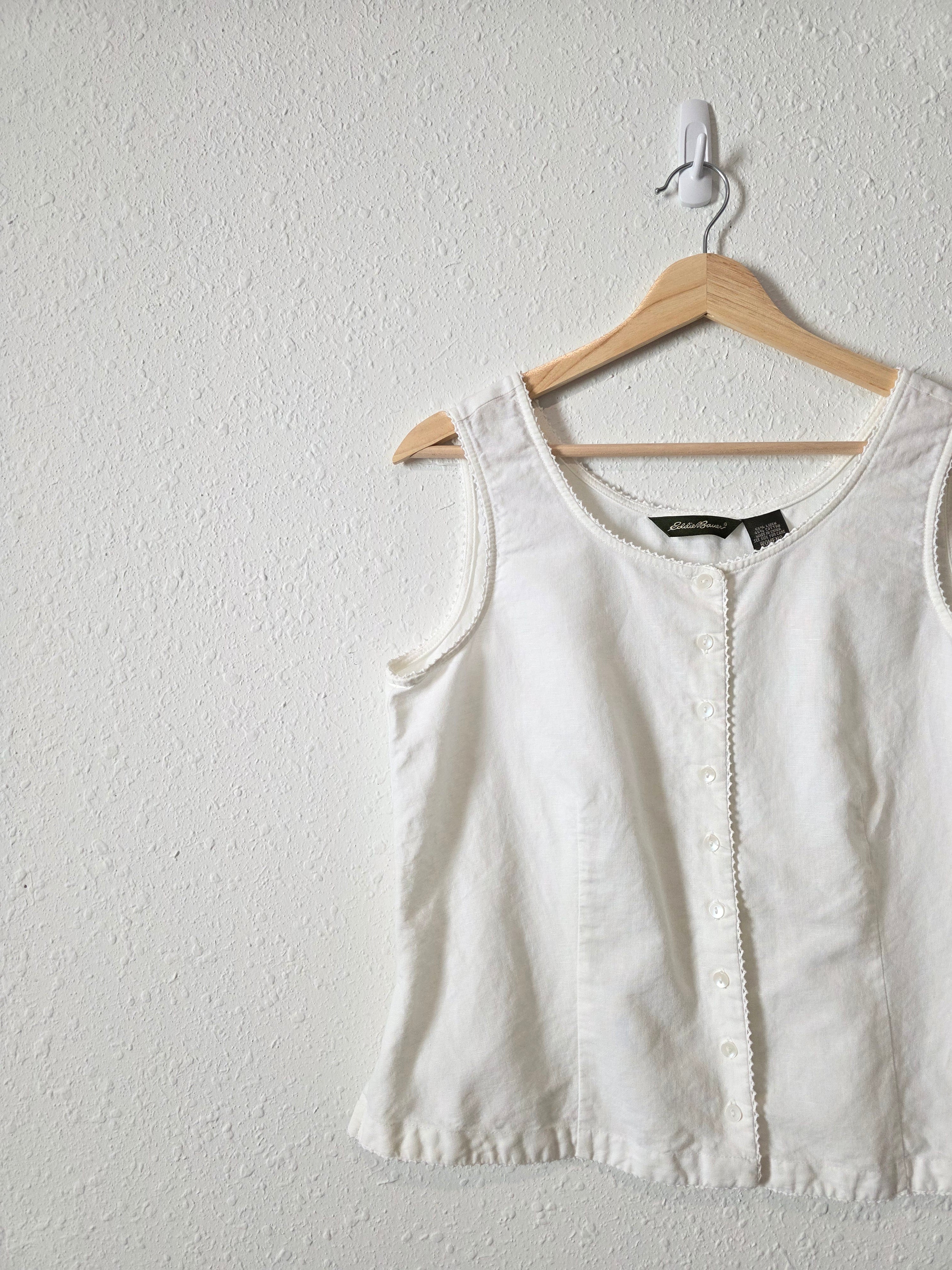 Vintage Linen Cotton Tank (M)