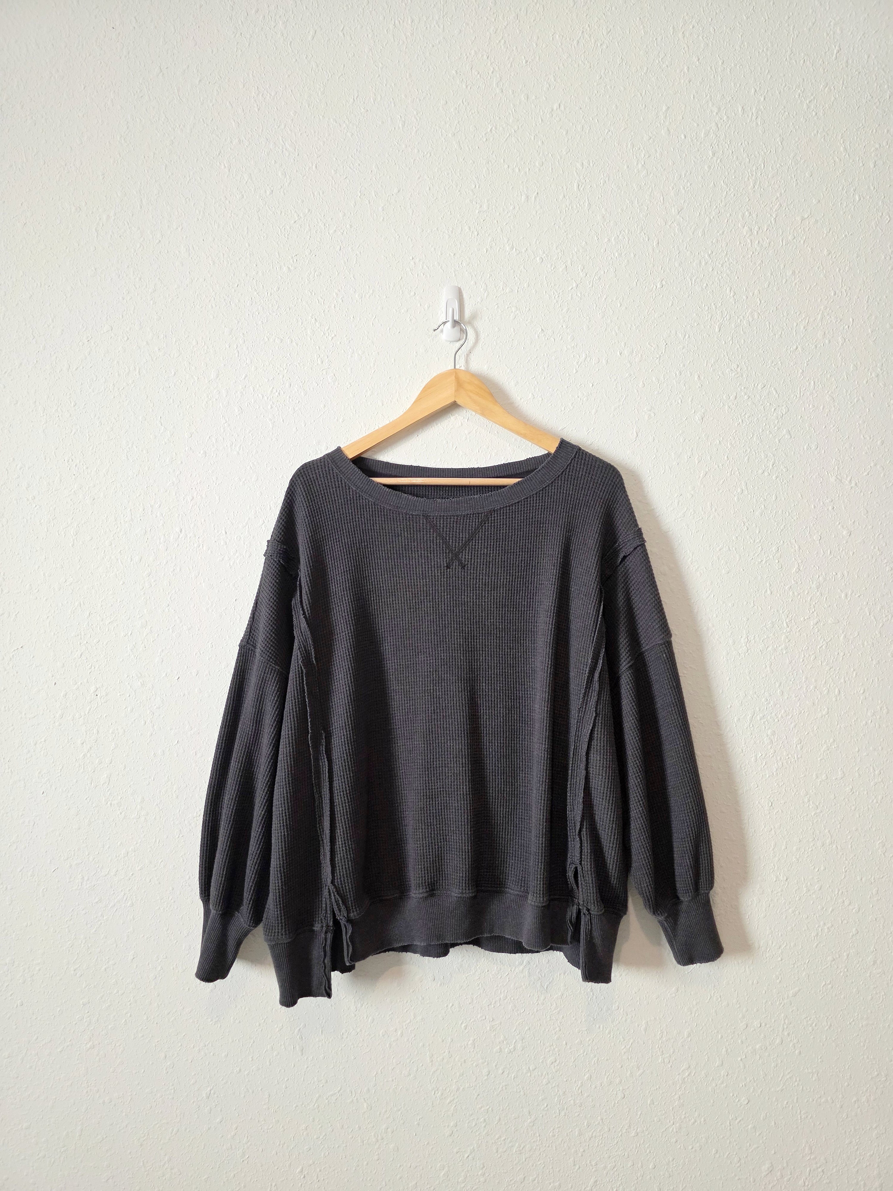 Oversized Waffle Sweatshirt (S)