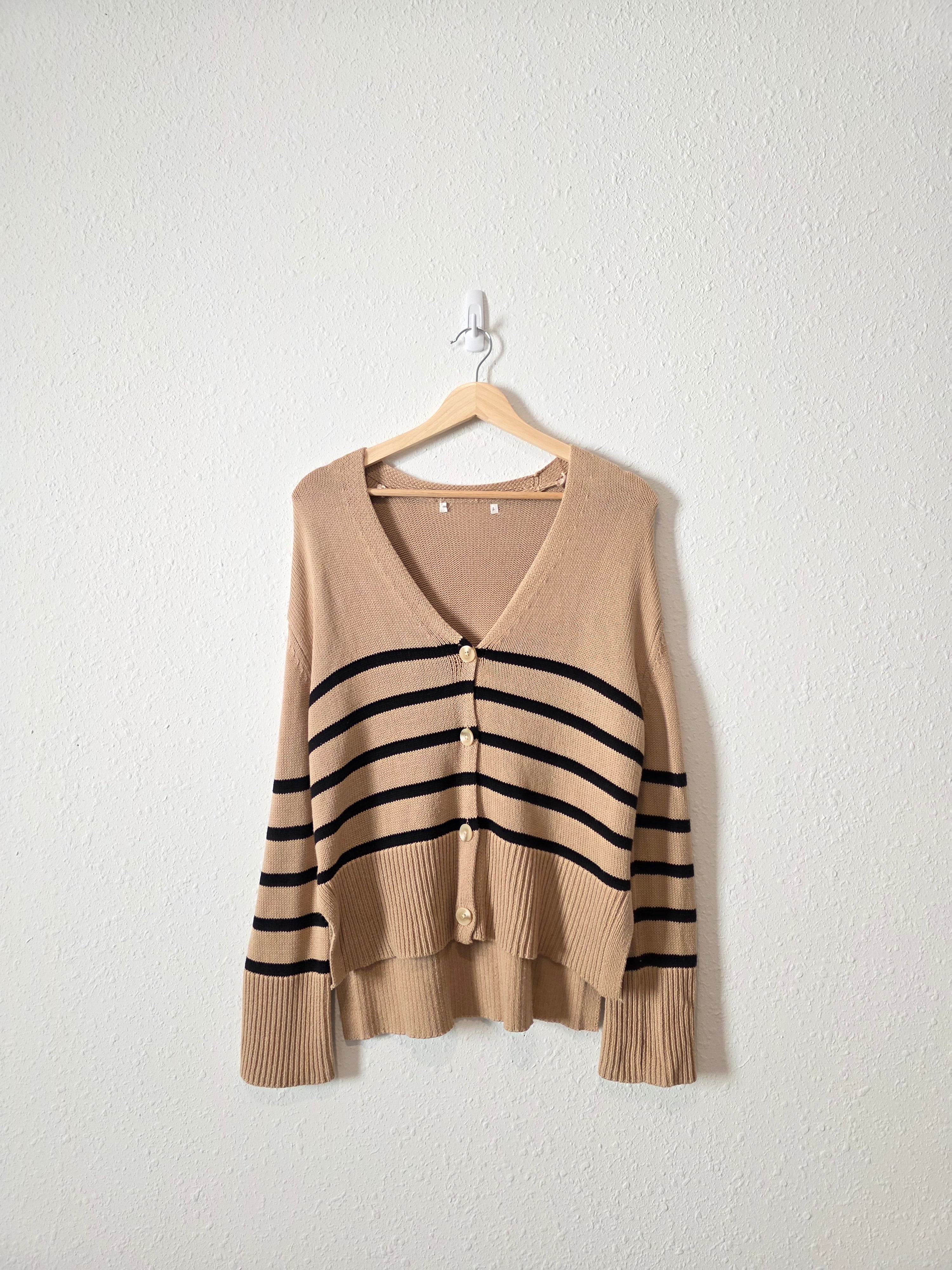Striped Cotton Cardigan (S)
