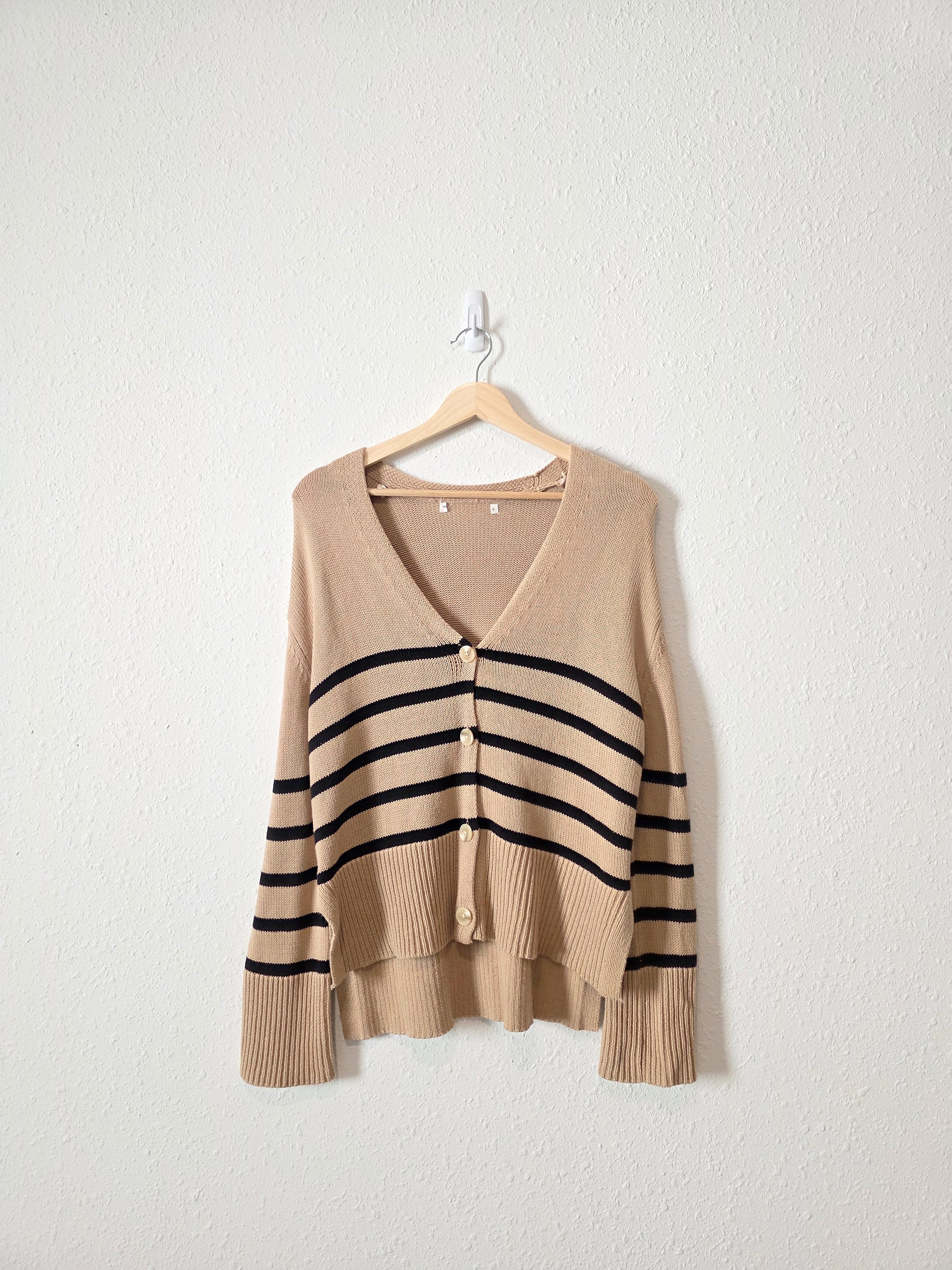 Striped Cotton Cardigan (S)