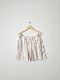 NEW Linen Cotton Striped Shorts (M)