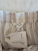 NEW Linen Cotton Striped Shorts (M)