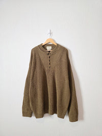 Vintage Eddie Bauer Olive Henley (XL)