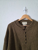 Vintage Eddie Bauer Olive Henley (XL)