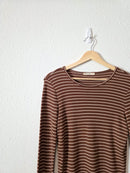 Marine Layer Brown Striped Tee (M)