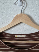 Marine Layer Brown Striped Tee (M)