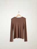 Marine Layer Brown Striped Tee (M)