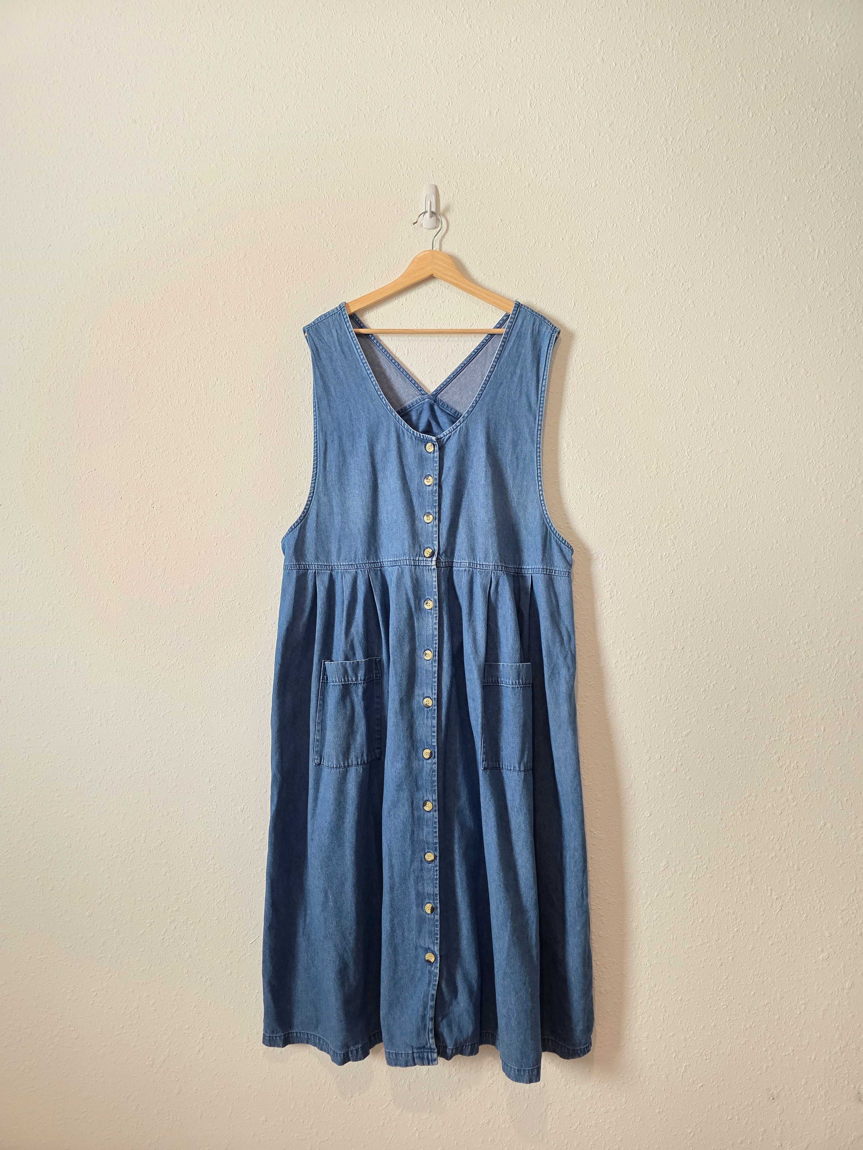 Vintage Cotton Denim Dress (XL/1X)