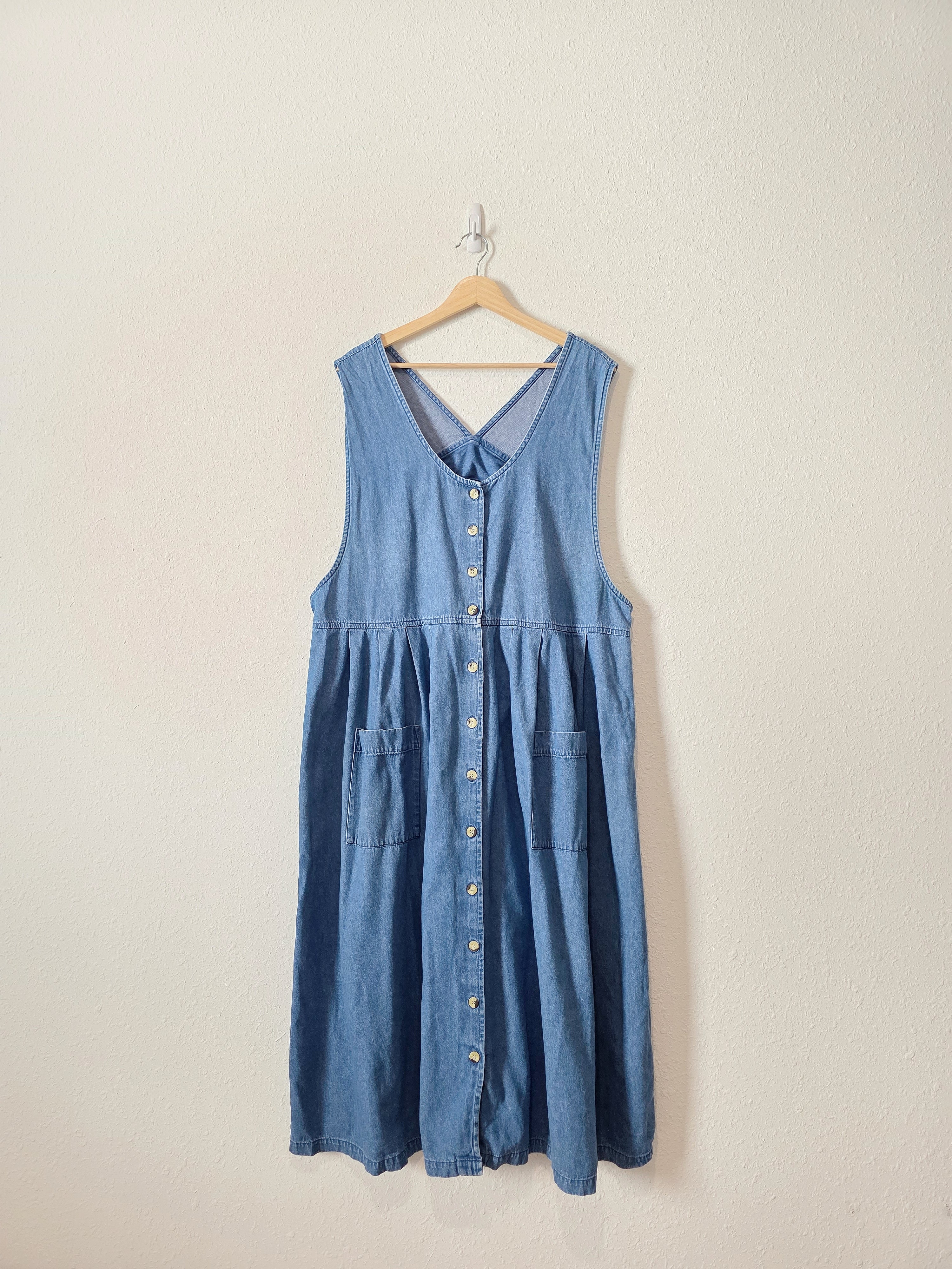 Vintage Cotton Denim Dress (XL/1X)