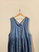 Vintage Cotton Denim Dress (XL/1X)
