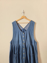 Vintage Cotton Denim Dress (XL/1X)