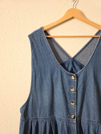 Vintage Cotton Denim Dress (XL/1X)