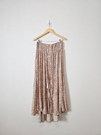 Colorful Floral Maxi Skirt (L)
