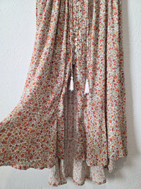 Colorful Floral Maxi Skirt (L)