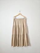 Cotton Tiered Maxi Skirt (L)