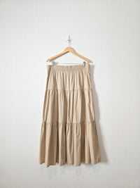 Cotton Tiered Maxi Skirt (L)