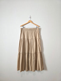 Cotton Tiered Maxi Skirt (L)