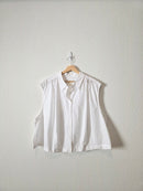 Anthropologie White Button Up Tank (3X)