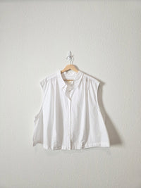 Anthropologie White Button Up Tank (3X)
