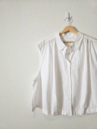 Anthropologie White Button Up Tank (3X)