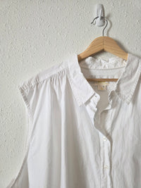 Anthropologie White Button Up Tank (3X)