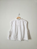 Anthropologie White Button Up Tank (3X)