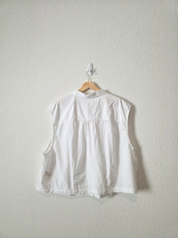 Anthropologie White Button Up Tank (3X)