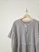 Easel Striped Oversized Tee (M)