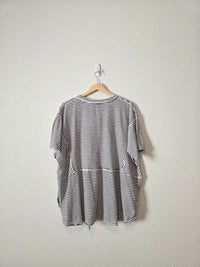 Easel Striped Oversized Tee (M)
