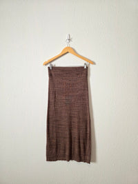 NEW Free People Brown Midi Skirt (S)