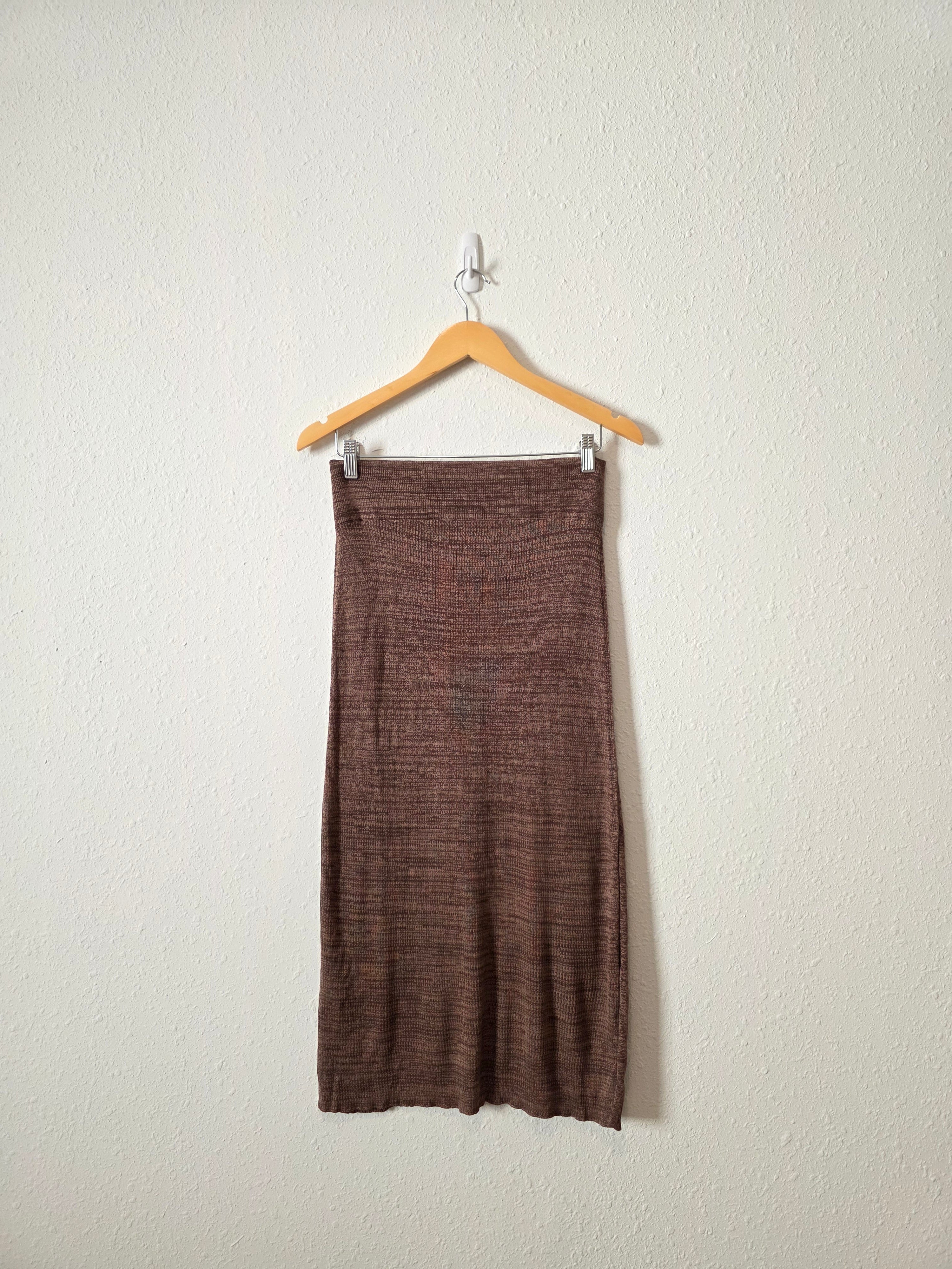 NEW Free People Brown Midi Skirt (S)