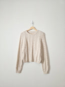 NEW Cable Knit Crewneck Sweater (L)
