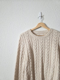 NEW Cable Knit Crewneck Sweater (L)