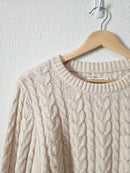 NEW Cable Knit Crewneck Sweater (L)