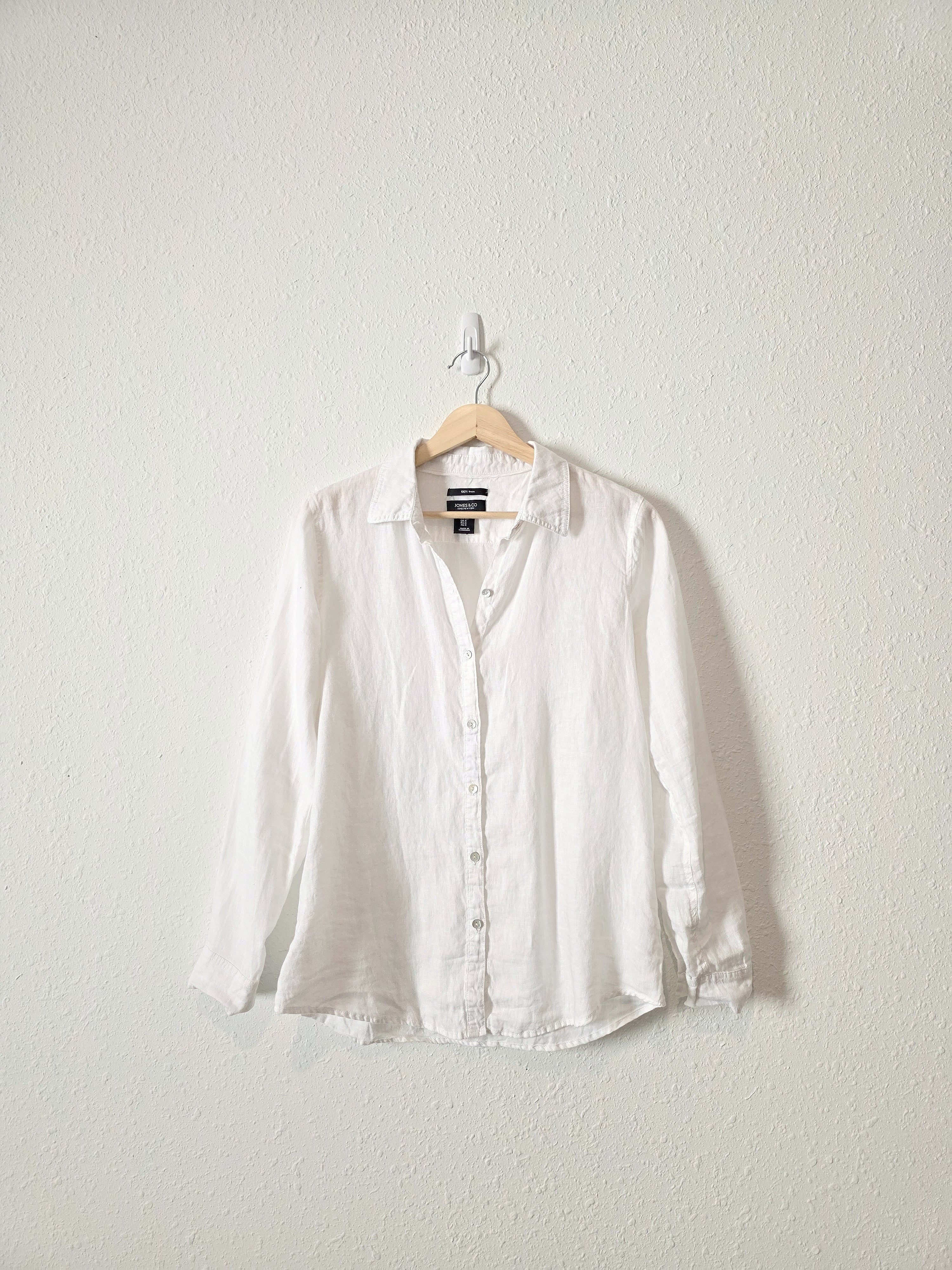 White Linen Button Up (S)