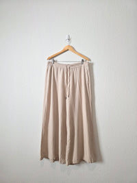 Neutral Flowy Wide Leg Pants (L)