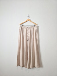 Neutral Flowy Wide Leg Pants (L)