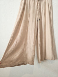 Neutral Flowy Wide Leg Pants (L)