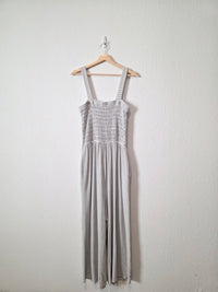 Zenana Striped Wide Leg Jumpsuit (XL)