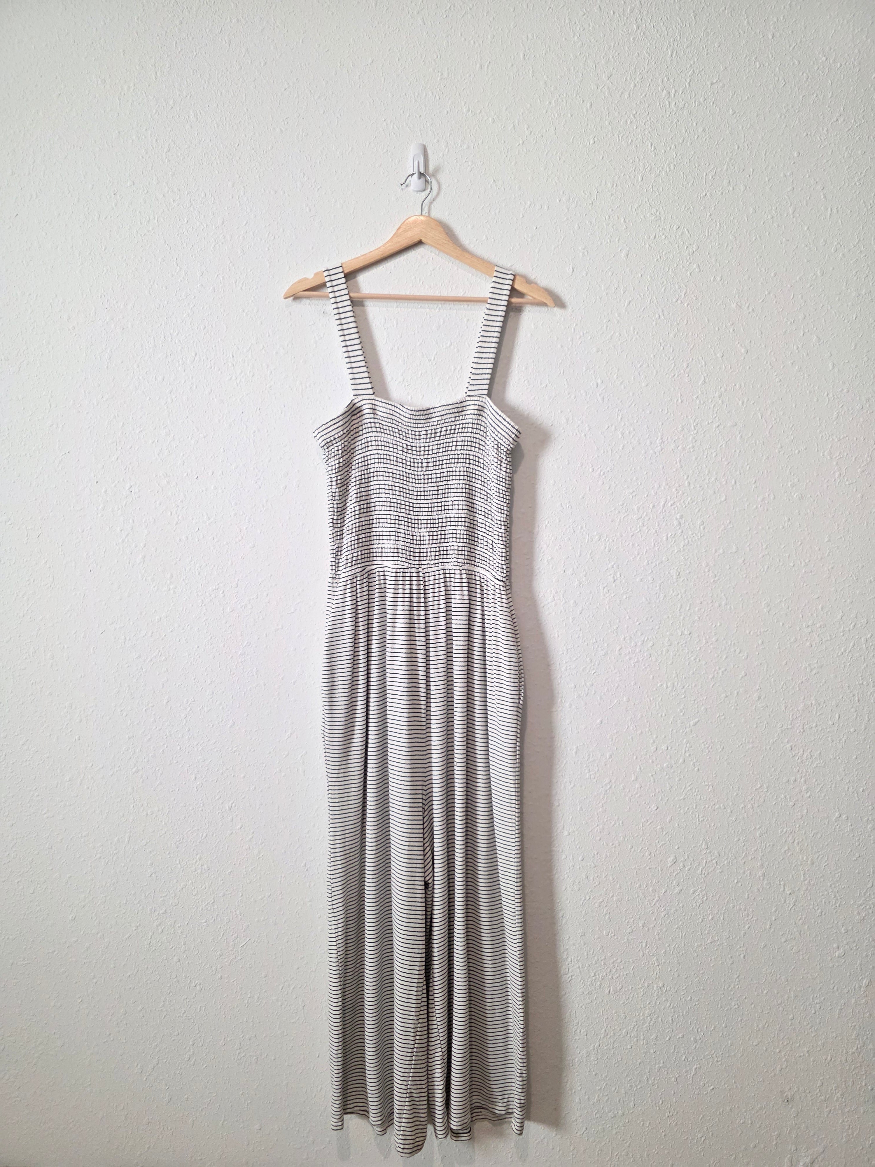 Zenana Striped Wide Leg Jumpsuit (XL)