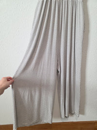 Zenana Striped Wide Leg Jumpsuit (XL)