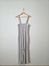 Zenana Striped Wide Leg Jumpsuit (XL)
