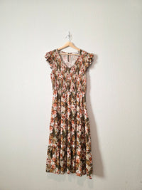 Hayden Floral Smocked Midi Dress (M)