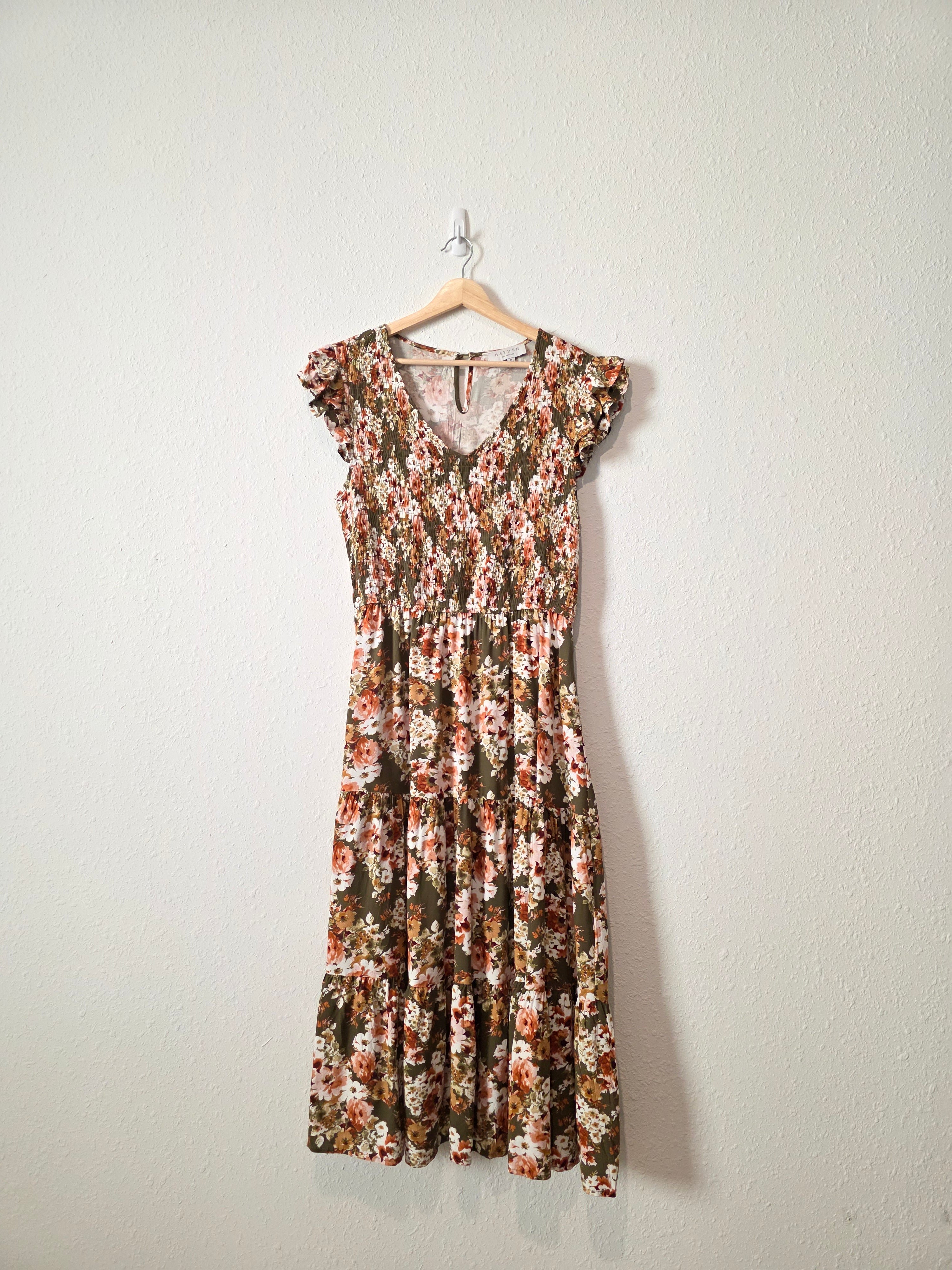 Hayden Floral Smocked Midi Dress (M)