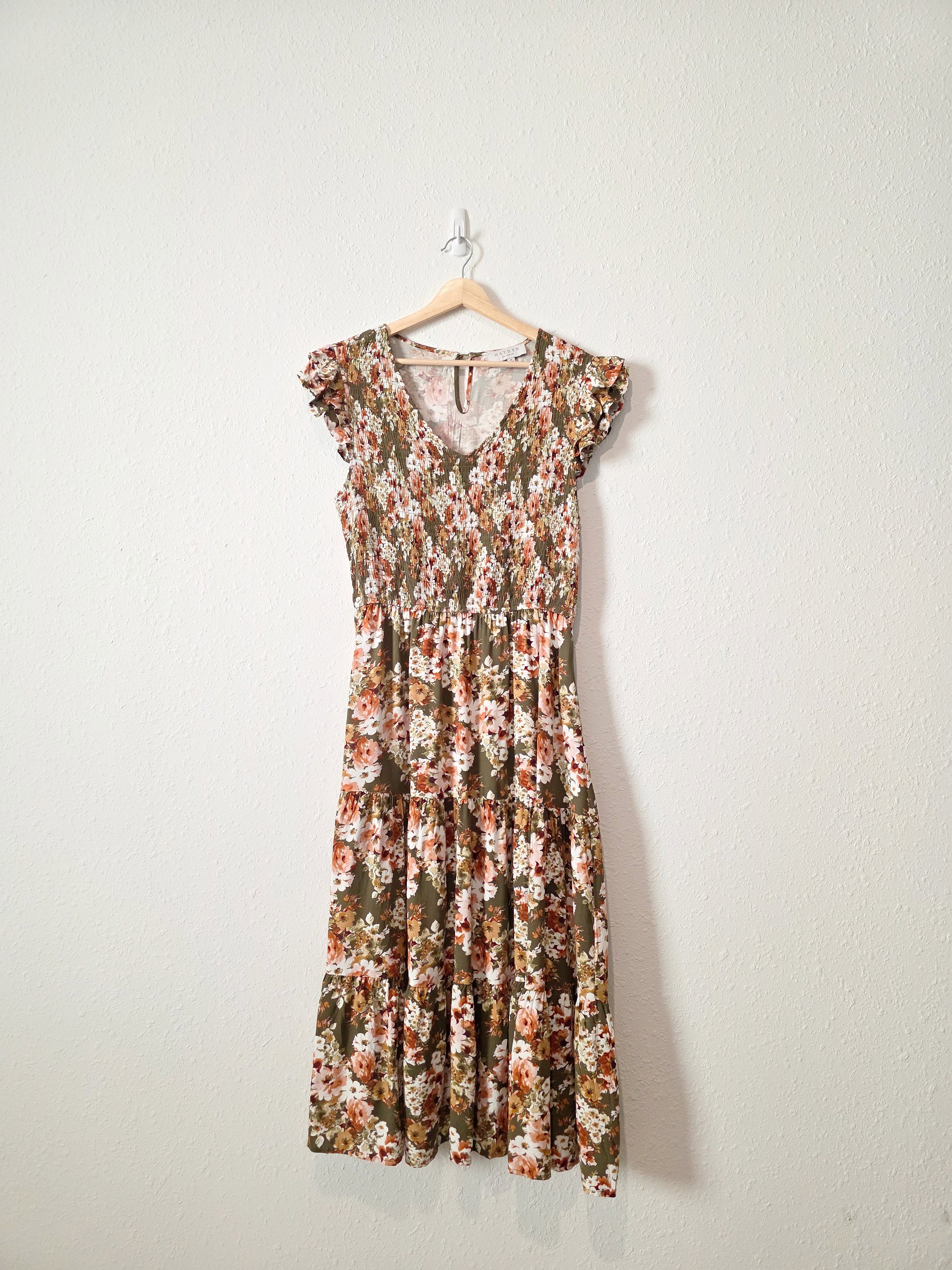 Hayden Floral Smocked Midi Dress (M)