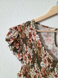 Hayden Floral Smocked Midi Dress (M)