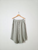Green Linen Midi Skirt (M)