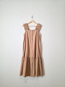Calista Tan Cotton Midi Dress (M)