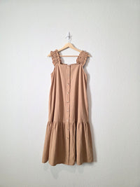 Calista Tan Cotton Midi Dress (M)